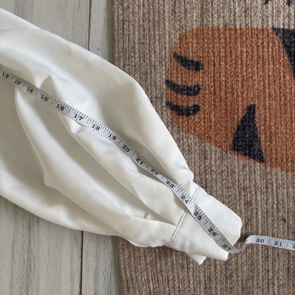 PrettyLittleThing White Long Sleeve Dress with Black Button Accents - Picture 8 of 12